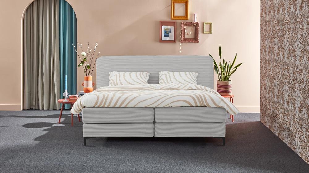 beter bed Boxspring Quartz vlak met gestoffeerd matras