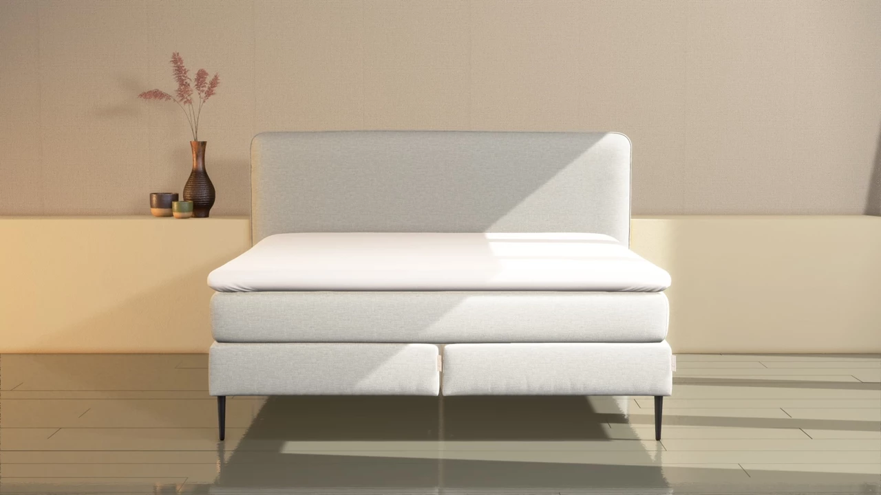beter bed Boxspring Quartz vlak met gestoffeerd matras