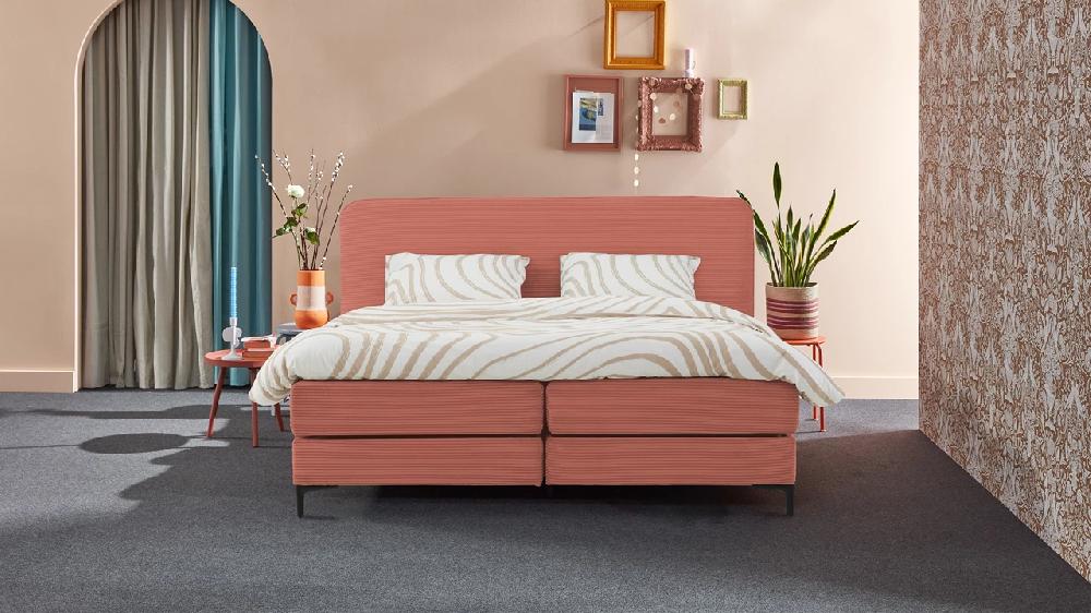 beter bed Boxspring Quartz vlak met gestoffeerd matras