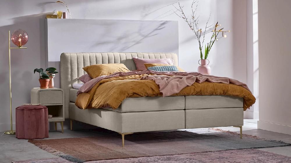 beter bed Boxspring Ruby vlak met gestoffeerd matras