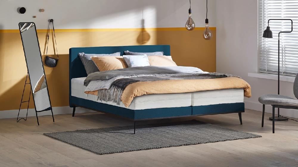 beter bed Boxspring Viggo vlak met Silver Pocket Deluxe Foam matras