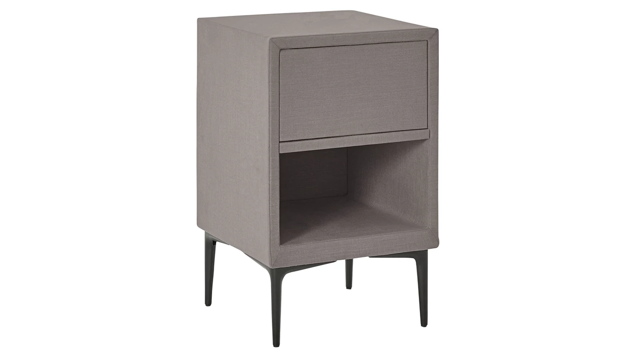 beter bed Nachtkast vierkant B Bright met 1 lade en poten