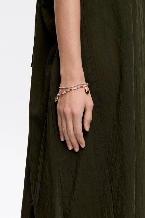 Bimba & Lola Armband Dubbel Kralen En Vissen Veelkleurig