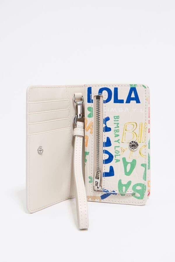 Bimba & Lola Beurs Krokostructuur BIMBA Logo's Ivoorwit