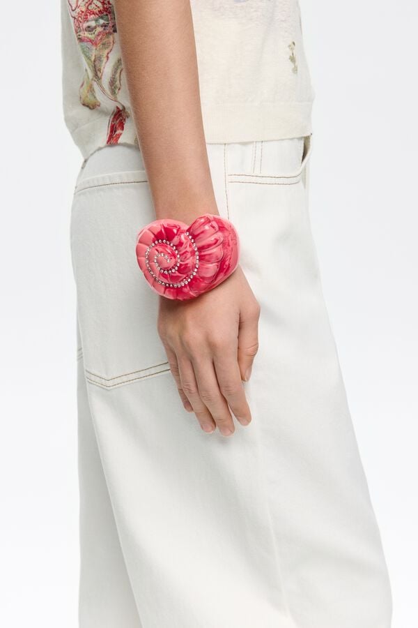 bimba & lola Armband schelp kunsthars roze