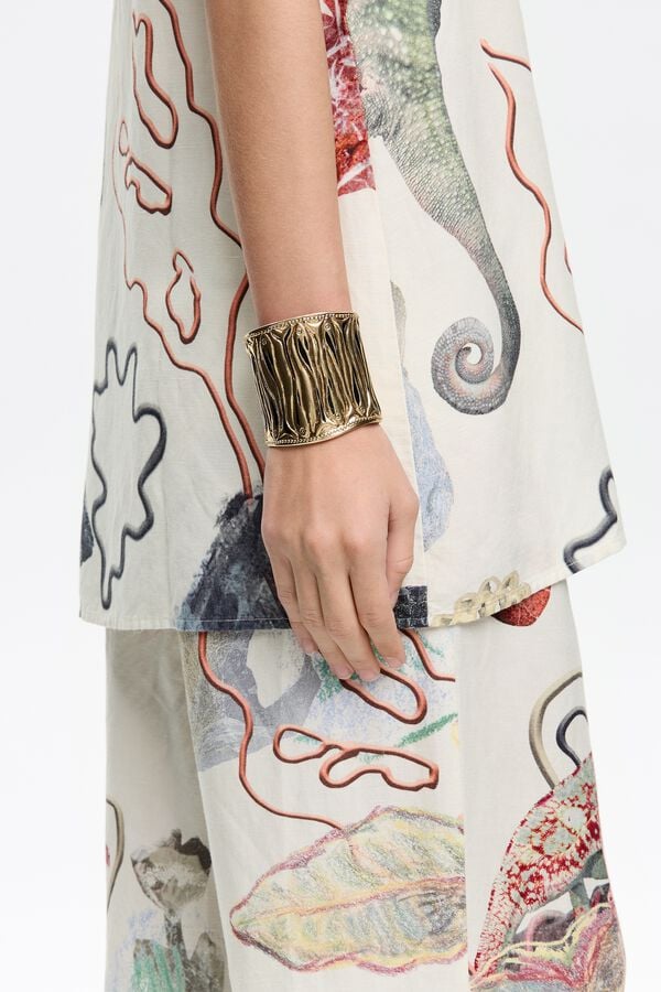 bimba & lola Armband stijf vissen goudkleurig