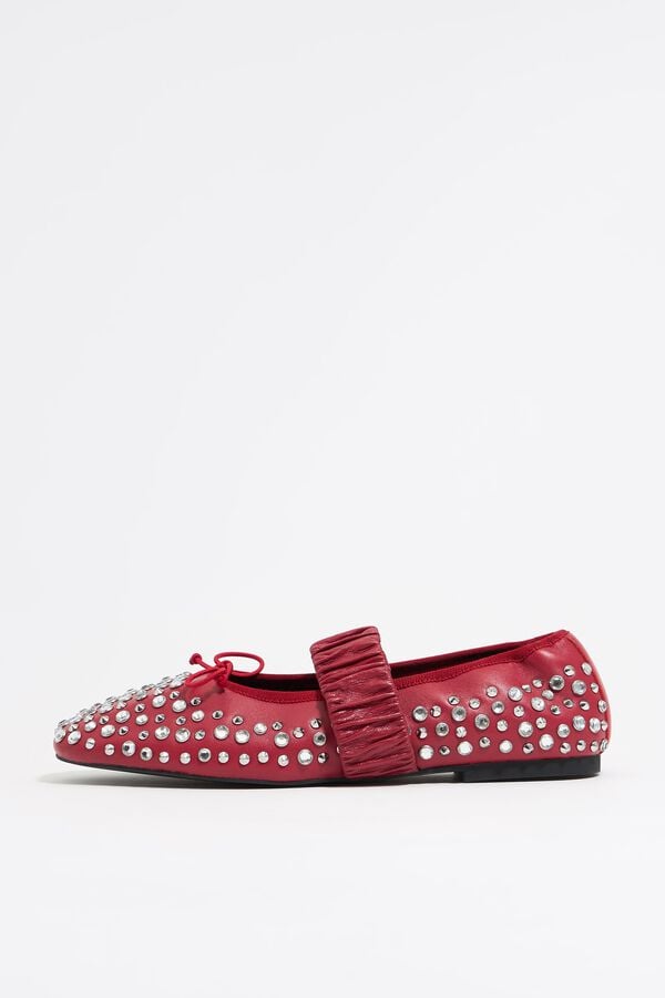 Bimba & Lola Ballerina Studs Leer Rood