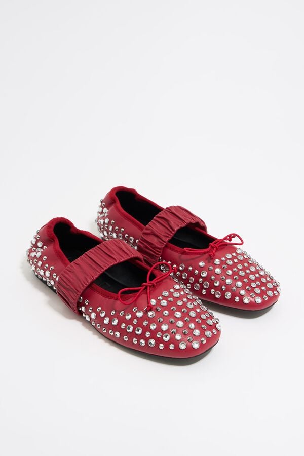 Bimba & Lola Ballerina Studs Leer Rood