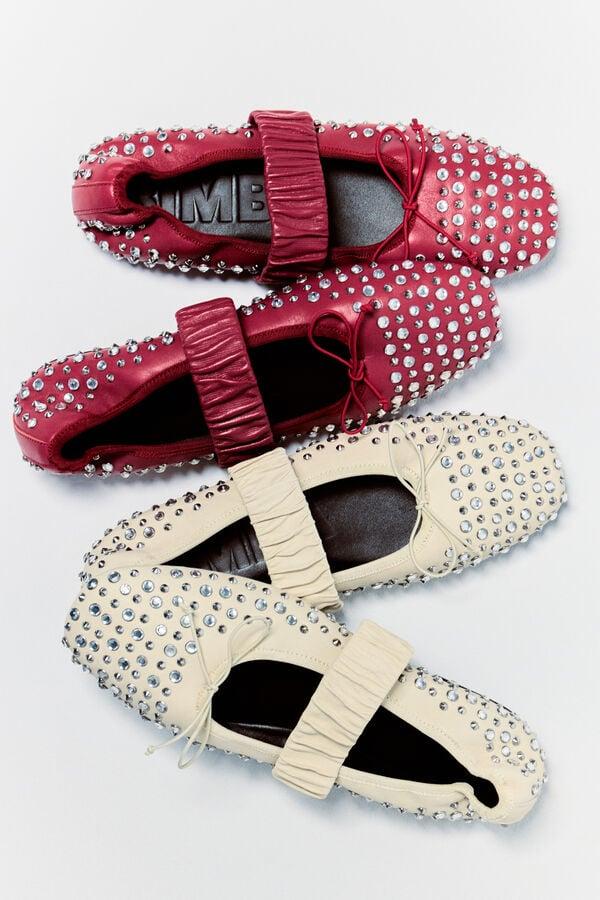 bimba & lola Ballerina studs leer rood