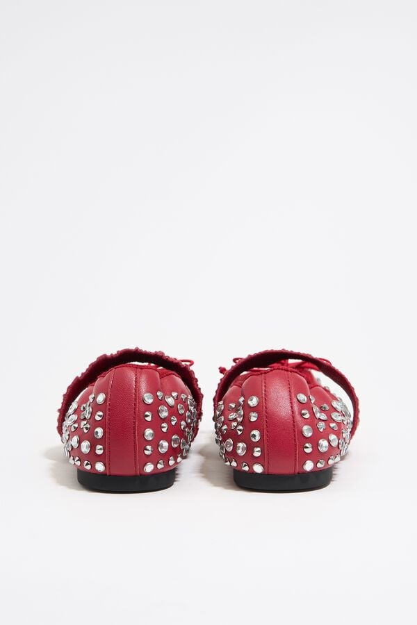 Bimba & Lola Ballerina Studs Leer Rood
