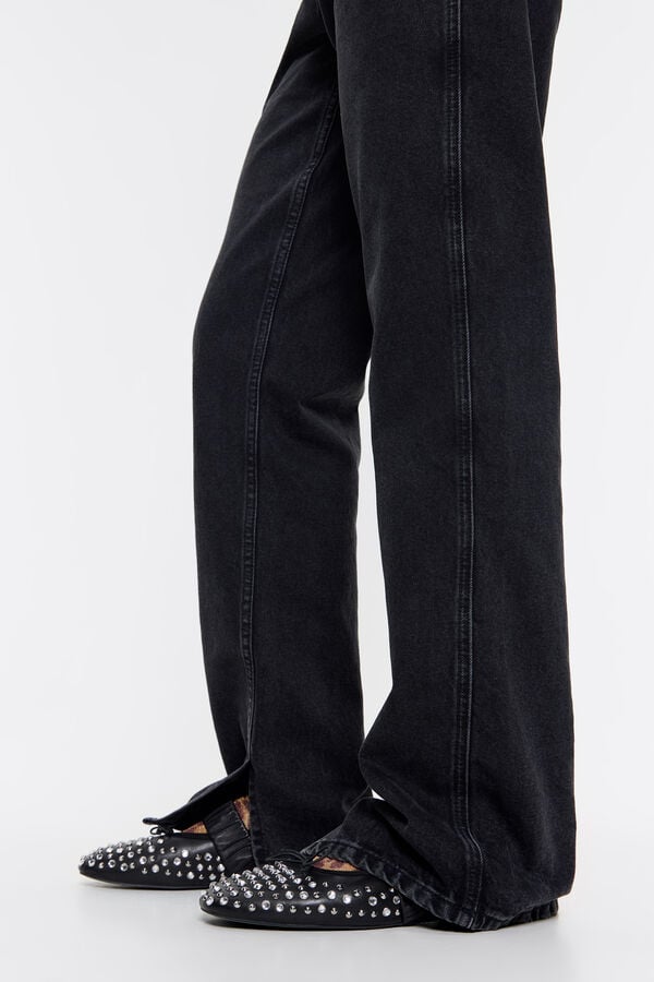 Bimba & Lola Ballerina Studs Leer Zwart