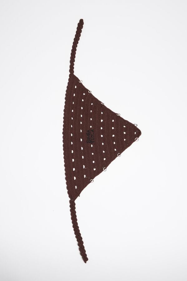 Bimba & Lola Bandana Crochet Donkerbruin