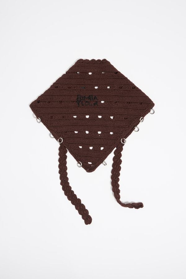 bimba & lola Bandana crochet donkerbruin