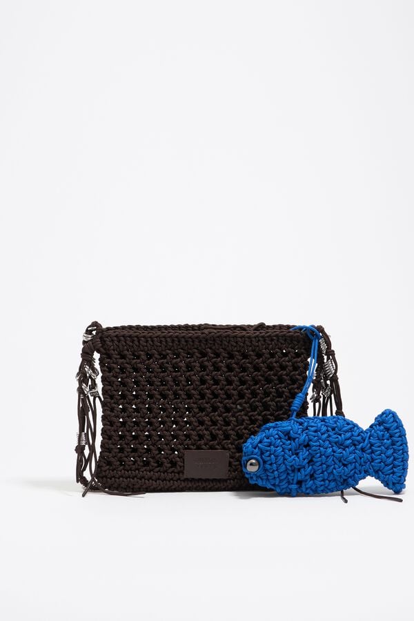 Bimba & Lola Bedeltje Tas Crochet Vis Blauw