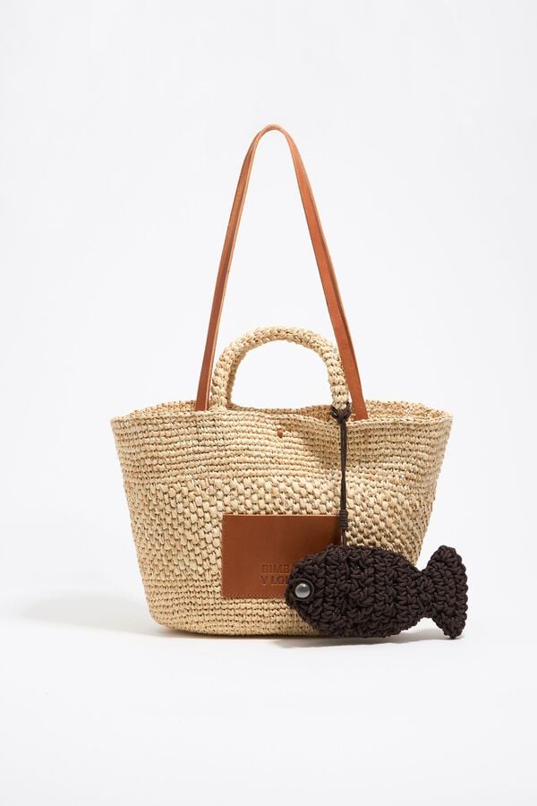Bimba & Lola Bedeltje Tas Crochet Vis Bruin