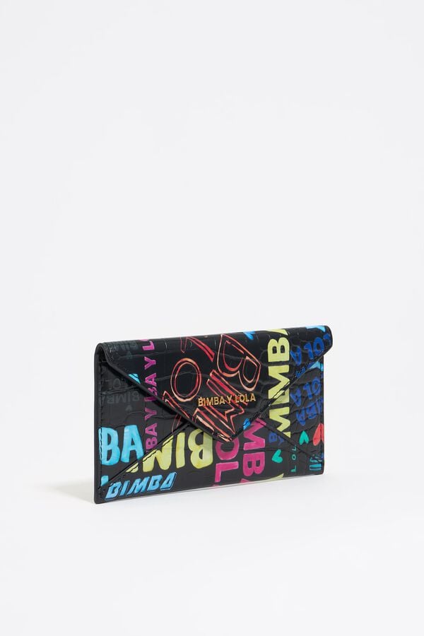 bimba & lola Beurs krokostructuur BIMBA logo's zwart