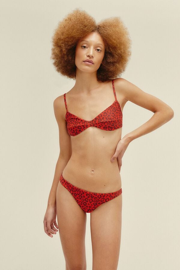 bimba & lola Bikini Mónica luipaard rood