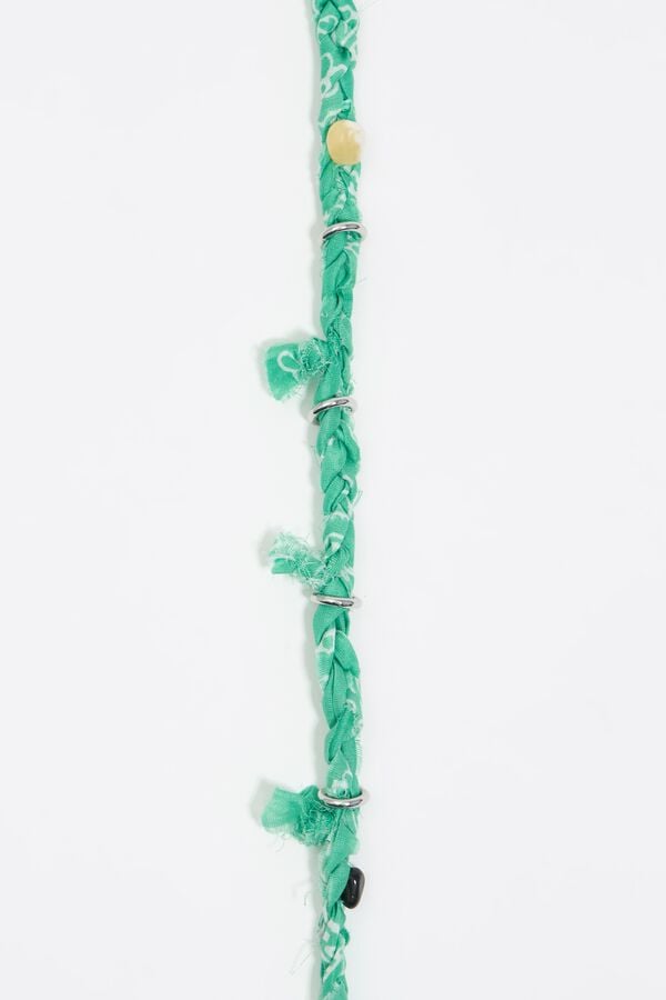 Bimba & Lola Brillenkoord Paisley Stof Knoop Groen