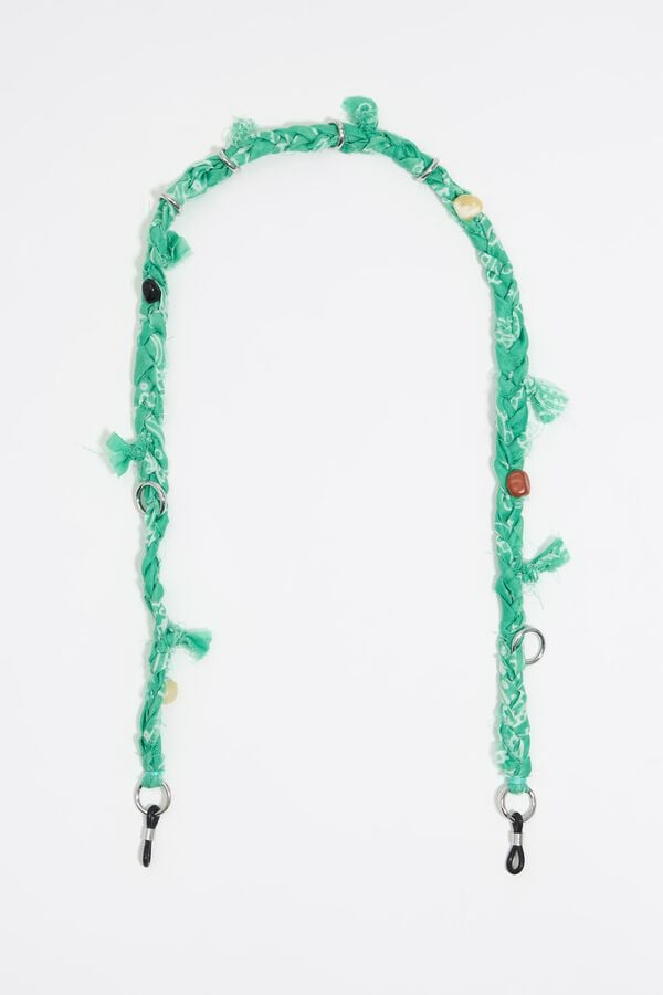 Bimba & Lola Brillenkoord Paisley Stof Knoop Groen