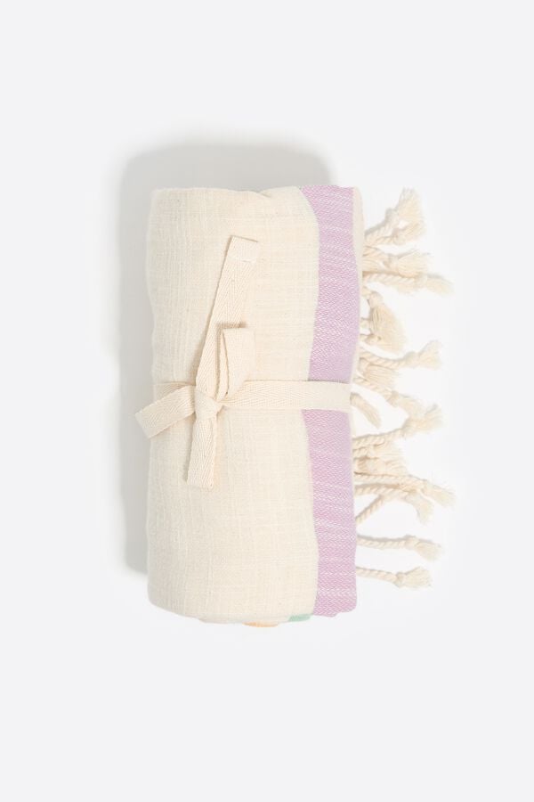 Bimba & Lola Handdoek Strepen Veelkleurig Groen