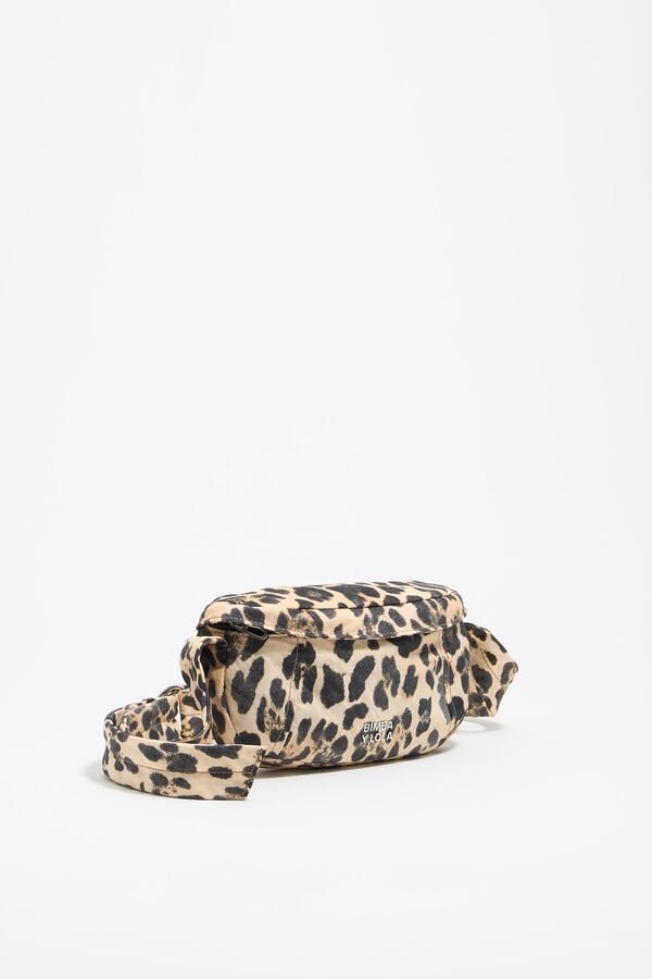 bimba & lola Heuptasje nylon klein luipaard naturel