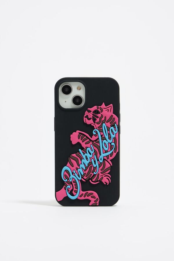 Bimba & Lola Hoesje IPhone 15 Silicone Tijger