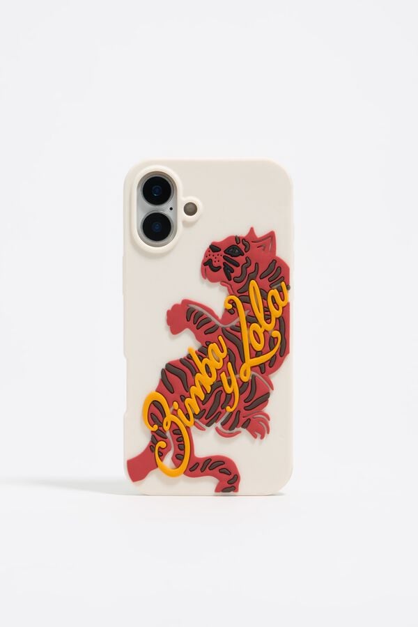 bimba & lola Hoesje iPhone 16 Plus silicone tijger