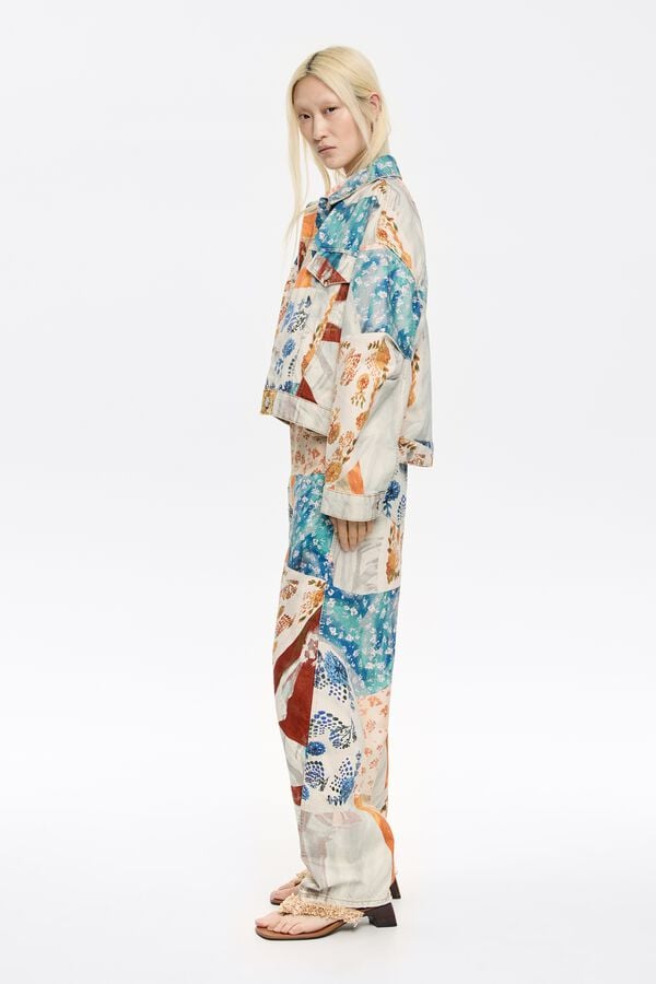 Bimba & Lola Jack Denim Oversized Patchwork Oranje