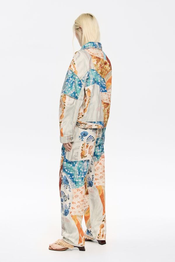 Bimba & Lola Jack Denim Oversized Patchwork Oranje