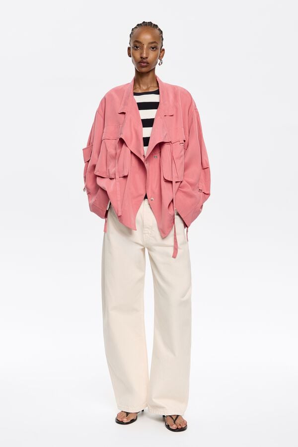 bimba & lola Jack gekruist soepelvallend koraalrood