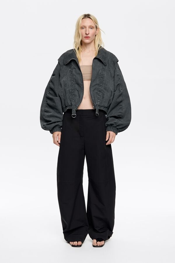 Bimba & Lola Jack Gerimpeld Oversized Zwart
