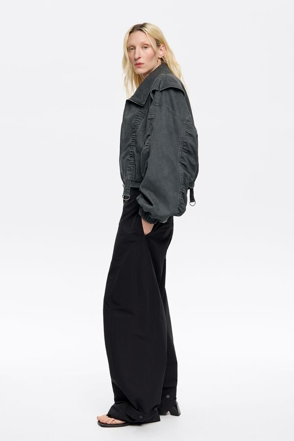 Bimba & Lola Jack Gerimpeld Oversized Zwart