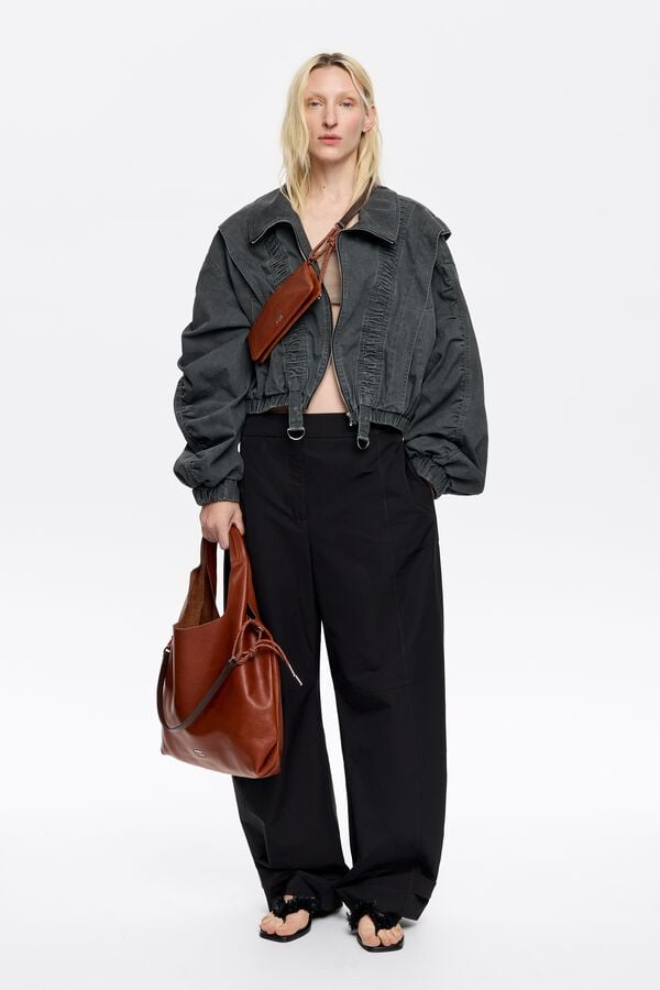 bimba & lola Jack gerimpeld oversized zwart