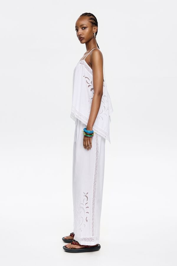 Bimba & Lola Joggingbroek Borduursel Wit