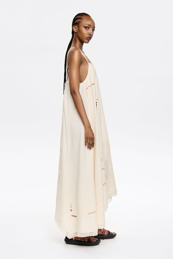 Bimba & Lola Jurk Engels Borduursel Crème