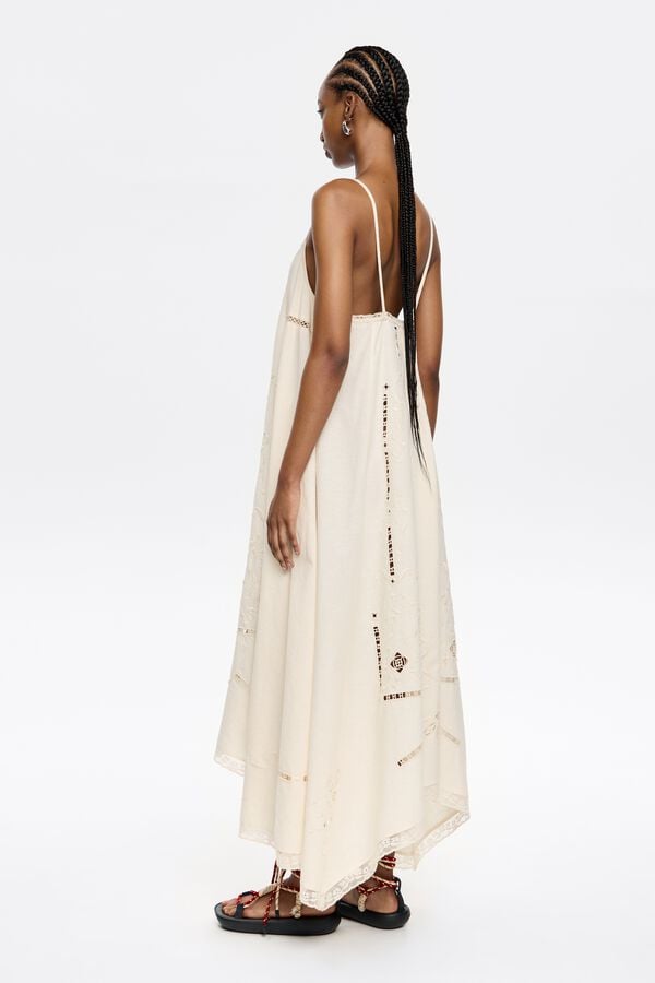 Bimba & Lola Jurk Engels Borduursel Crème