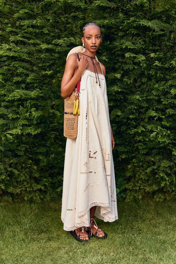 Bimba & Lola Jurk Engels Borduursel Crème