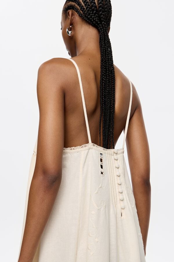 bimba & lola Jurk Engels borduursel crème