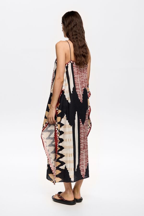 Bimba & Lola Jurk Sjaal Ikat Zwart