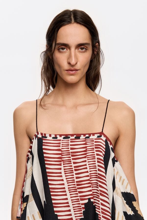 Bimba & Lola Jurk Sjaal Ikat Zwart