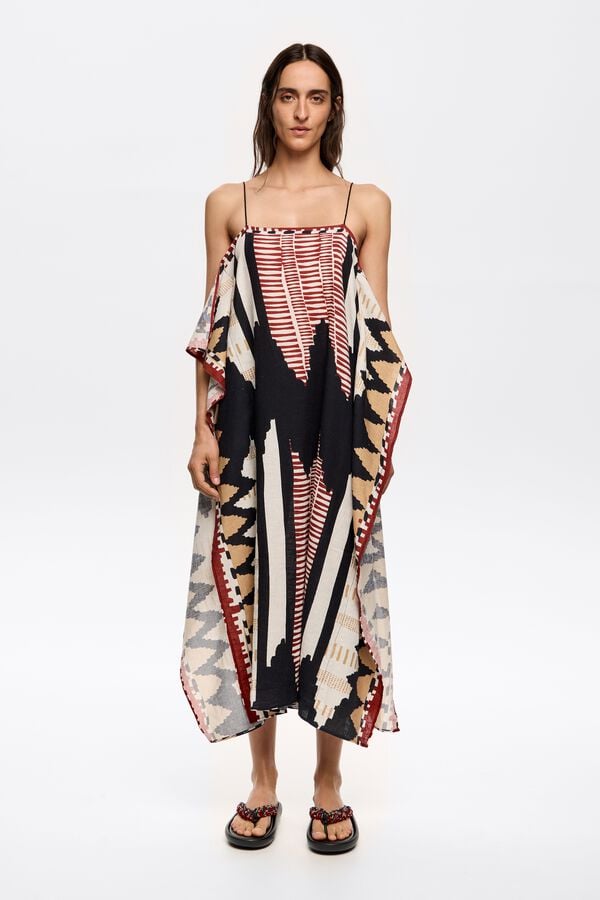 bimba & lola Jurk sjaal ikat zwart