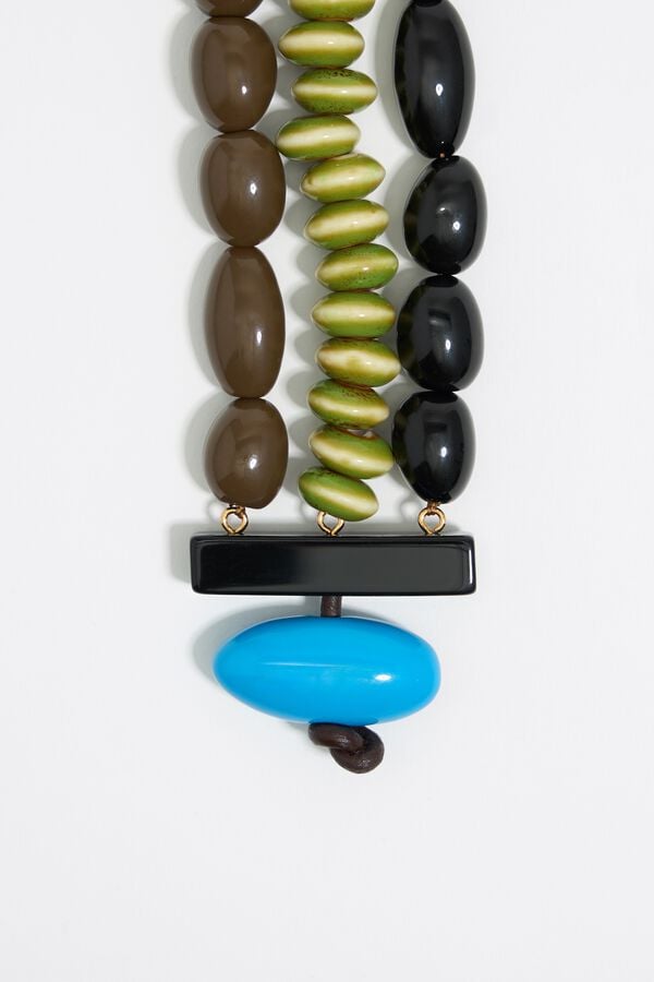 Bimba & Lola Ketting Bloem En Kralen Aardewerk