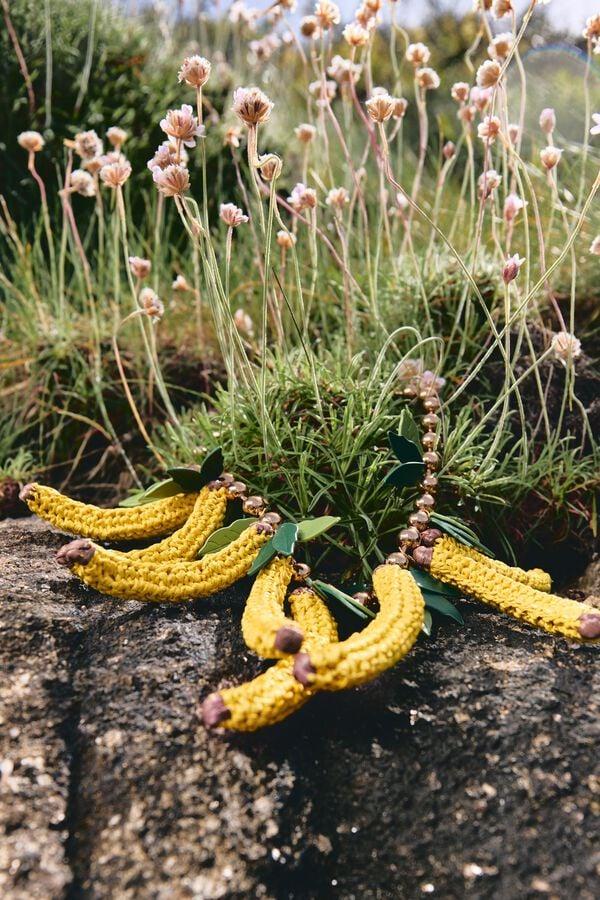 bimba & lola Ketting raffia bananen geel
