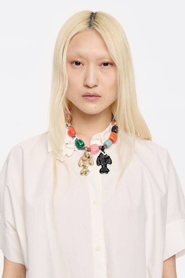 Bimba & Lola Ketting Stenen En Vissen Veelkleurig