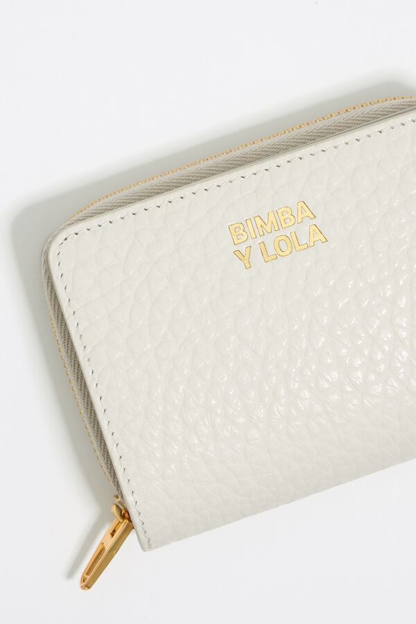 Bimba & Lola Klepportemonnee Leer Gebroken Wit