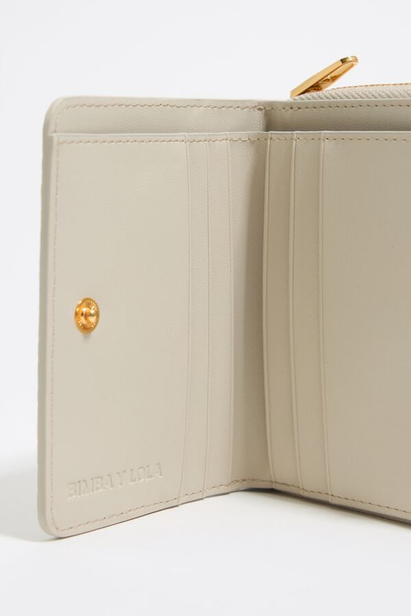 Bimba & Lola Klepportemonnee Leer Gebroken Wit