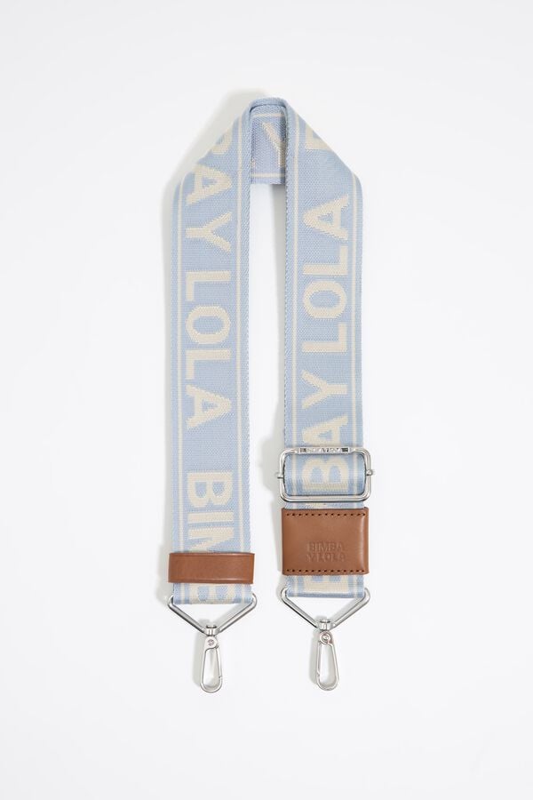 bimba & lola Lange schouderriem stof logo lichtblauw
