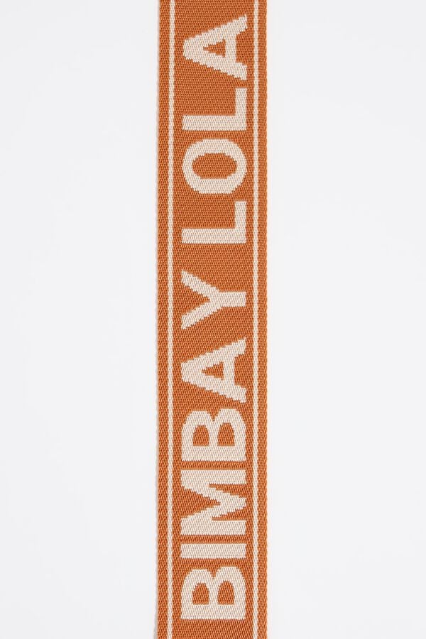 Bimba & Lola Lange Schouderriem Stof Logo Oranje