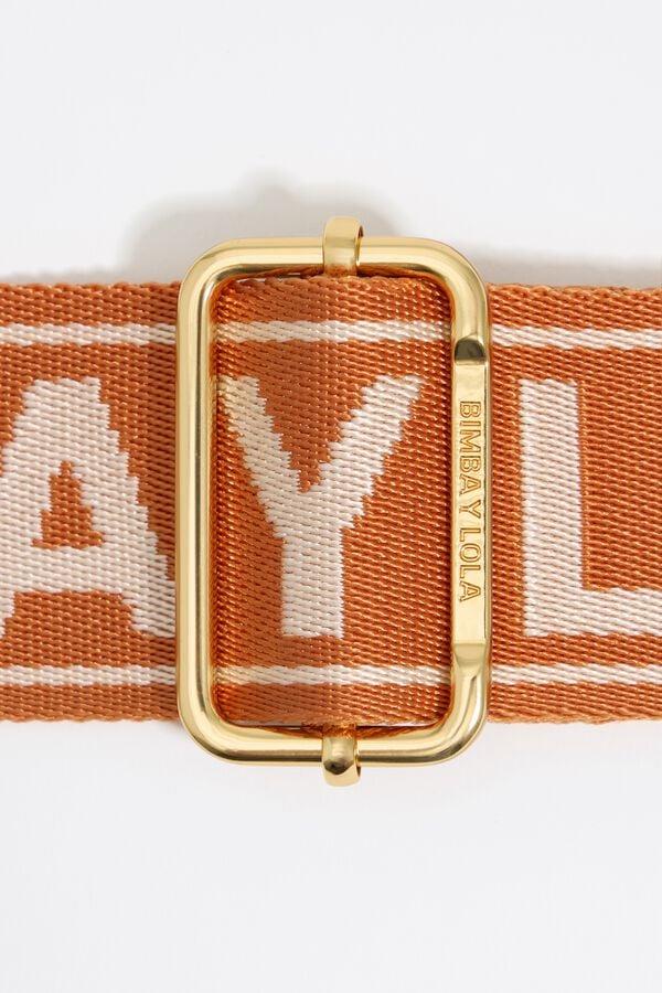 Bimba & Lola Lange Schouderriem Stof Logo Oranje