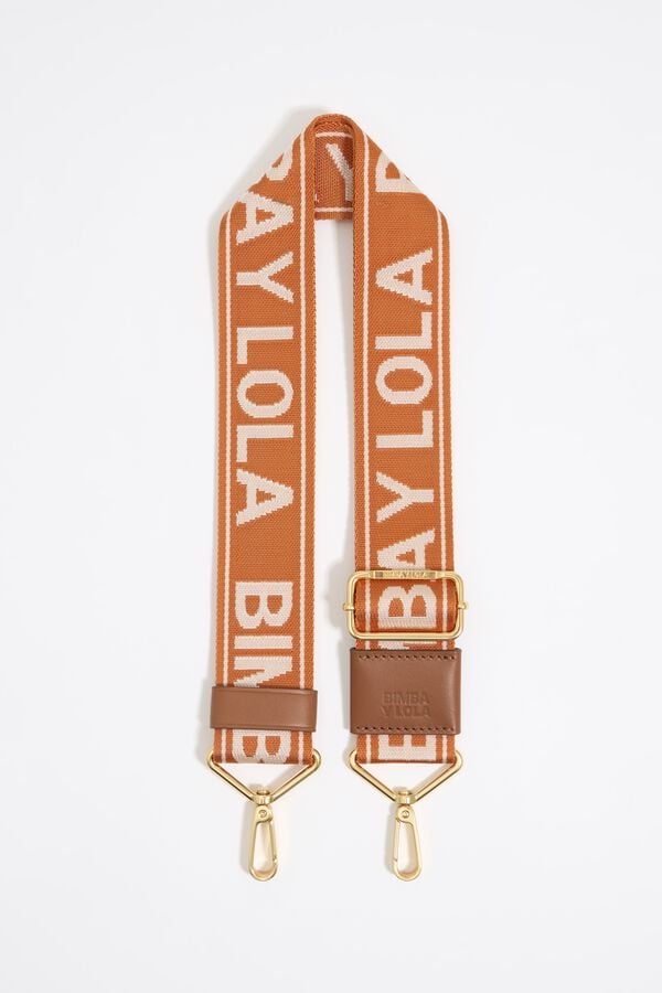 bimba & lola Lange schouderriem stof logo oranje
